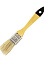Кисть плоская  Хобби 1" 25мм натуральная щетина деревянная ручка арт.0101910 Korvus *12/960