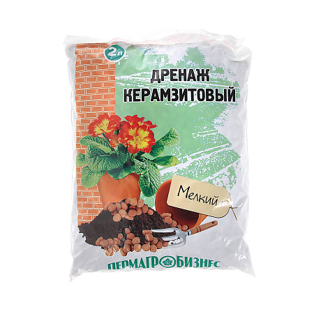 Дренаж керамзитовый МЕЛКИЙ фракция (5-10мм) 2л (ПАБ) *10/420