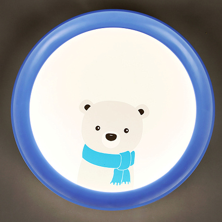 Светильник светодиодный акриловый 400мм 48W 6016B/24W*2 blue 3 реж., пульт S=10м2 VERNER LIGHTING *1/10