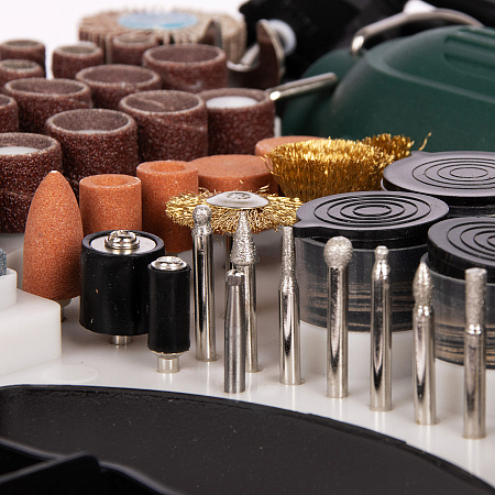 Гравер 170Вт 10000-35000об/м цанга 2,4/3,2мм гибкий вал насадки 210шт FGM 170FS FAVOURITE *1/5