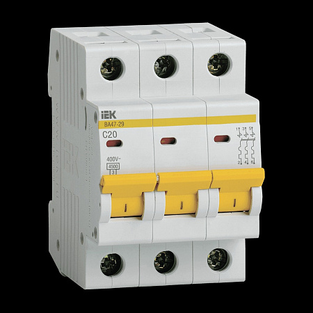 Авт.выкл. IEK ВА47-29 20А/3П 4,5кА х-ка С MVA20-3-020-C *4/48
