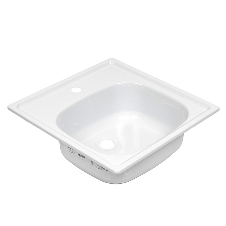 Мойка стальн. эмалир. ANTIKA  500*500мм белая орхидея (с кронштейнами и метизами)