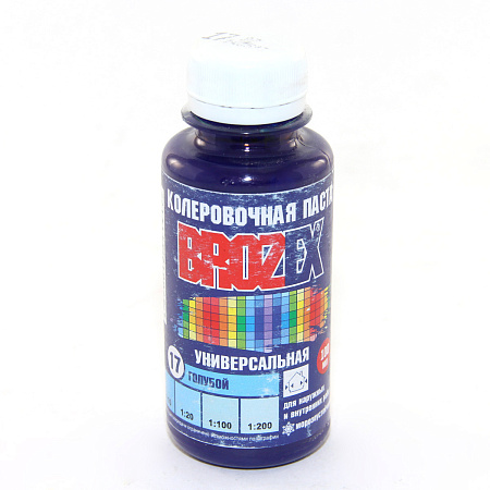 Колер паста голубой №17 0,1 л BROZEX *6/108