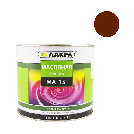 Краска масляная МА-15 сурик 1,9 кг Лакра *3/252