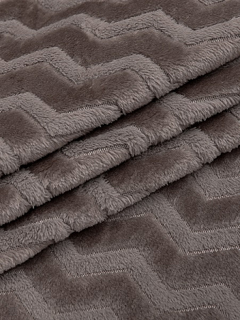 Плед 200*220см фланель жаккард зигзаг коричневый  TF FNZ BR2 011/2022 NC Absolute *1