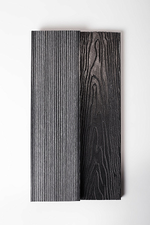 Доска террасная МПК 150х18х3000мм текстура вельвет+тиснение под дерево ГРАФИТ *4/168