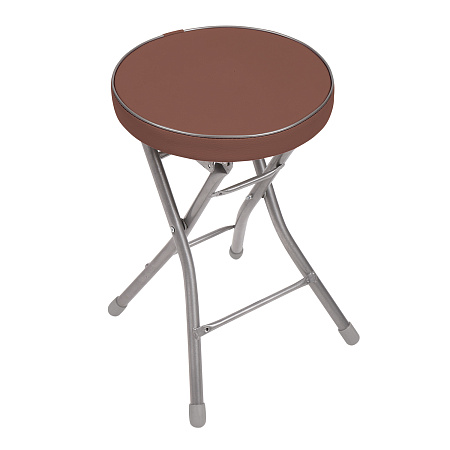 Табурет Складной с мягким кругл.сидением, металл.опоры с dтруб 22мм цвета-"микс" ТБСК1 "Ника" *4