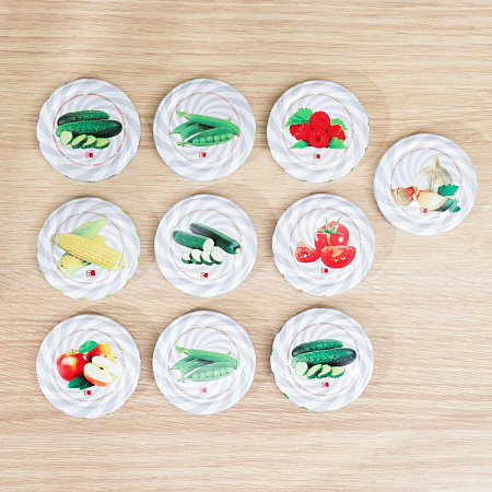 Крышка д/консерв. металл. Винтовая "твист-офф" d-66мм "Карусель" стопка 10шт, литогр(Елабуга)*60