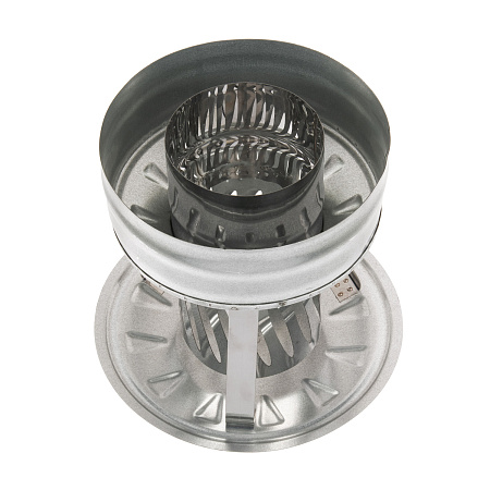 Оголовок с искрогасителем 115х200 нерж./оцинк., 0,5мм 0,5мм, AISI 430 тип-2 GS   *1/6