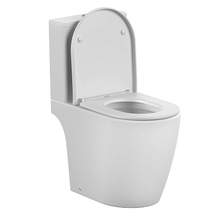 Унитаз-компакт BRASKO VORTEX CLEAN ON 010 3/5 кр.дюр. slim lift,easy-off, белый Cersanit *1/9