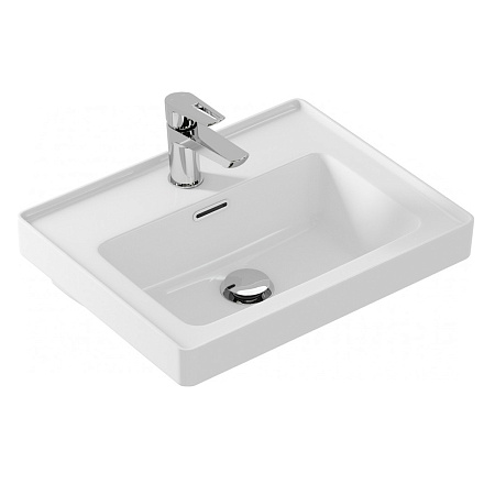 Раковина CREA  50 встраиваемая, с 1 отв, белый P-UM-CRE50/1 Cersanit *1/21
