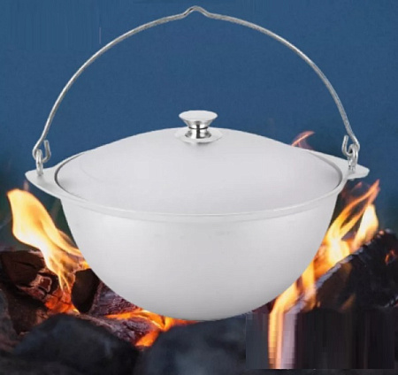 Котел алюм. литой походный с крышкой15,0л с дужкой Kukmara к152 (Кукмор) *1/2