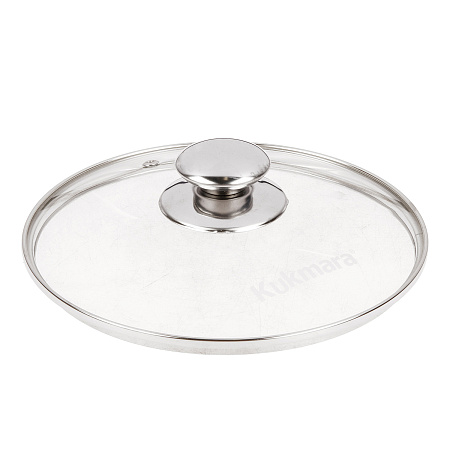 Кастрюля алюмин. антипригарная "Kukmara" "Мраморная" кофейный 2,0л Стекл.кр. кмк22а *1/3