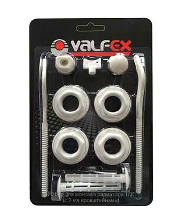 Набор для монтажа радиаторов 1/2" с 2 кронштейнами VALFEX(аналог ЗЧ458)*1/40