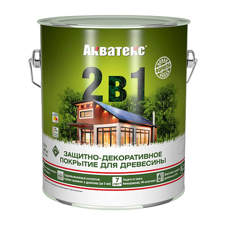 Защитно-декоративное покрытие для древесины алкидное палисандр 9 л АКВАТЕКС *1/55