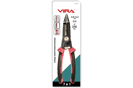 Клещи электромонтажные многофункциональные 210мм арт.312117 VIRA *1/6
