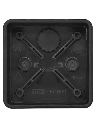 Коробка распаячная 8 вх. ОП 80х80х40мм 2-х комп.черная IP66 TDM SQ1401-2912 инд. штр-код *10/120