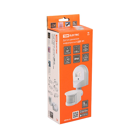 Датчик движения настенный ДДС-01 1100Вт IP44 TDM SQ0324-0006 *1/50