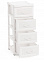 Комод пластм. 4 ящика выс.980мм, шир.480мм, гл.390мм Белый М5507 ЗПИ "Альтернатива" *1