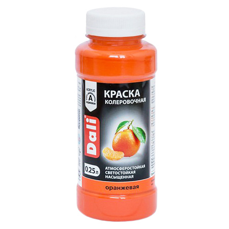 Колер краска оранжевый 0,25 л ДАЛИ *1/12