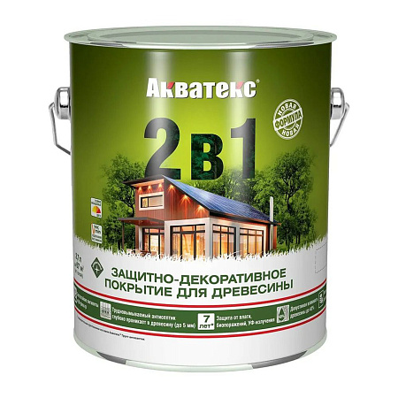 Защитно-декоративное покрытие для древесины алкидное дуб 2,7 л АКВАТЕКС *1/4/144