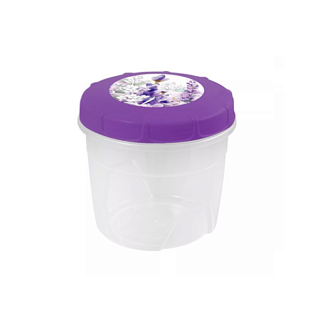 Банка для продуктов пластм. с закруч.кр. "Lavander" 0,7л арт.57744 ("Полимербыт") *1/27