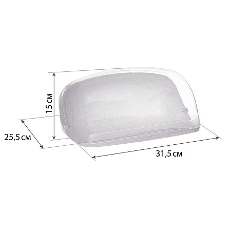 Хлебница пластм. 315x254х150мм малая "IDEA"  М1180 ("М-Пластика") *1/6