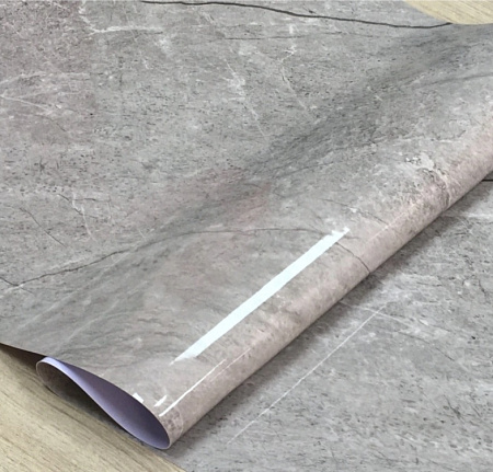 Клеёнка без основы "термо" гладкая толщ.0,6мм, шир 0,8м "Мрамор серо-беж."GW-52287"ТермоКлеёнка"*20