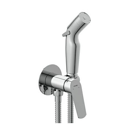 Смеситель д/ванны Cersanit FLAVIS + душ. лейка, шланг, держатель д/лейки 64509 *1