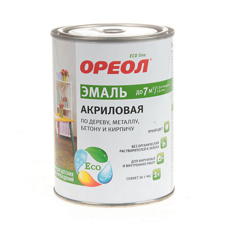 Эмаль акриловая синяя 0,9 кг Ореол (см. арт. КТ537)*1/14/588