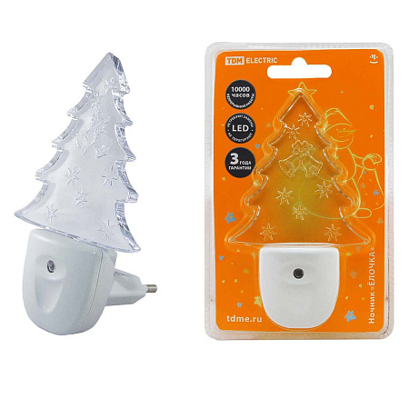Светильник-ночник  "Елочка" светодиод. 220В 0,3Вт TDM SQ0357-0010 *1/10