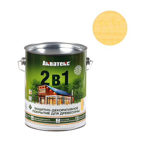 Защитно-декоративное покрытие для древесины алкидное сосна 2,7 л АКВАТЕКС *1/4/144