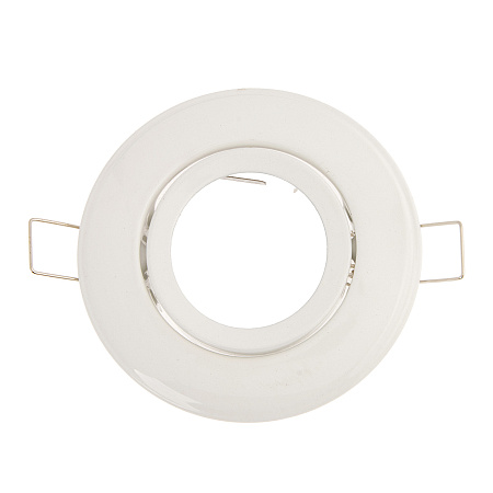 Светильник встраиваемый MR16 DH03 GU5.3 Ecola поворот.выпук. Белый 25x88  FW1601EFS *10/100