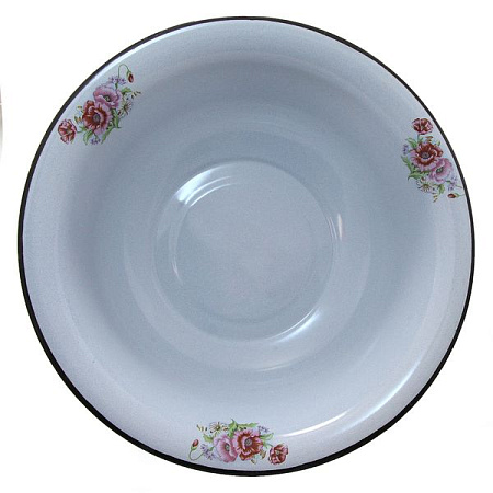 Таз эмалированный  9,0л d400мм с Деколью С-3021/5  *1/5