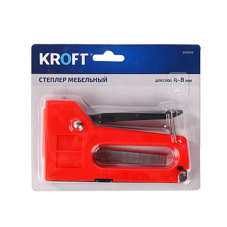 Степлер мебельный тип 53 скоба 4-8мм пластиковый арт.202030 KROFT *1