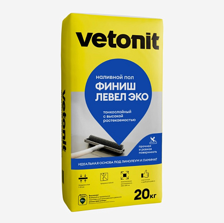 Пол наливной финиш левел эко 20 кг Vetonit *1/54