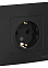 Розетка "BLANCA" СП 1-мест. антрацит з/к 16А 250В  BLNRS001016  *10/20