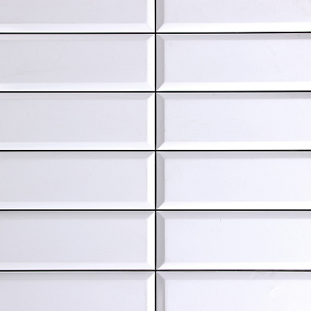 Панель стеновая ПВХ "ГРЕЙС" Плитка Белая черный шов (955*480 мм) *10