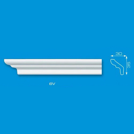 Плинтус потолочный  V6  2.0м 30*35    ЛАГОМ*104