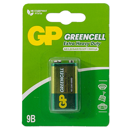 Элемент питания крона GP Greencell 9V 1604GLF-CR1 *1/10/100/200