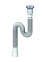 Сифон гофрированный 1 1/2"*40/50 (840-1250мм) D230 Unicorn *1/70