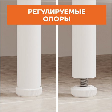 Стеллаж металл. "НеШкаф 49" выс.1,69м, шир.1,08м, гл.0,37м, 9 полок: 5+4, Дер./Бел. ССНШ 49Б "ЗМИ"*1