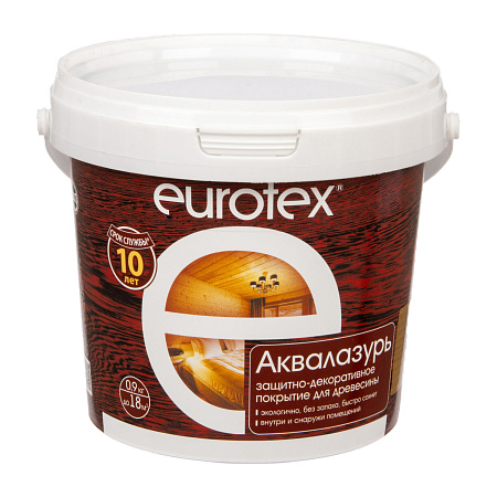 Защитно-декоративное покрытие для древесины акриловое дуб 0,9 кг Eurotex *1/6/384