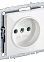Механизм розетки "BRITE" 1-мест. белый без заземления 10А IEK BR-R10-10-K01  *10/100
