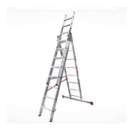Лестница многофункциональная складная алюм. 3х 8ступ.,общ.дл.4,24м,max нагр150 ПРОФ.604308/3230308*1