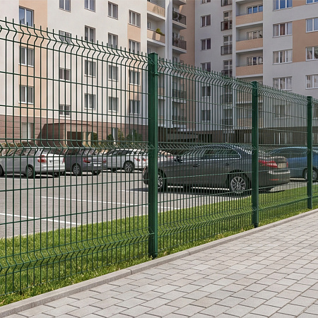 Панель заборная ПРЕГРАДА 3 V3 2700*1740 яч.55х235 3мм Zn+ПП RAL6005 (зеленый) *1/100