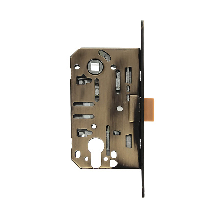 Защелка врезная п/ручку и цил.мех. БРОНЗА БЕСШУМНАЯ 5300-P-AB Code Deco *1/40