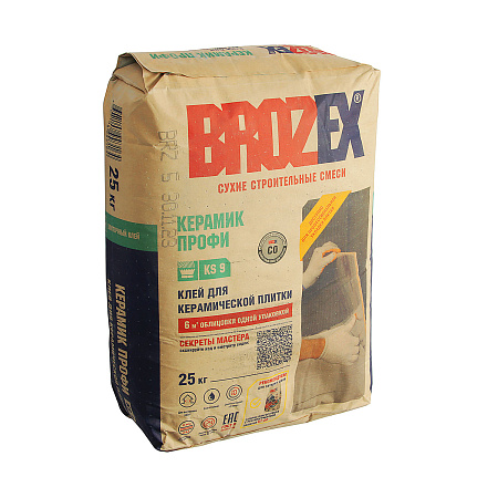 Клей для плитки KS   9 КЕРАМИК ПРОФИ 25 кг BROZEX класс С0 *1/56