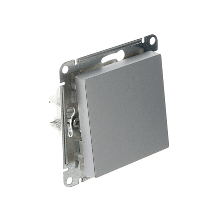 Механизм выключателя "ATLAS DESIGN" 1кл. алюминий (сх.1) 10АХ SchE ATN000311  *10/60