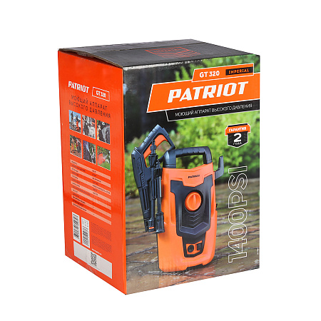 Мойка высокого давления 1400Вт 390л/ч 100 бар шланг 3м самовсасывающая GT320 Imperial PATRIOT *1